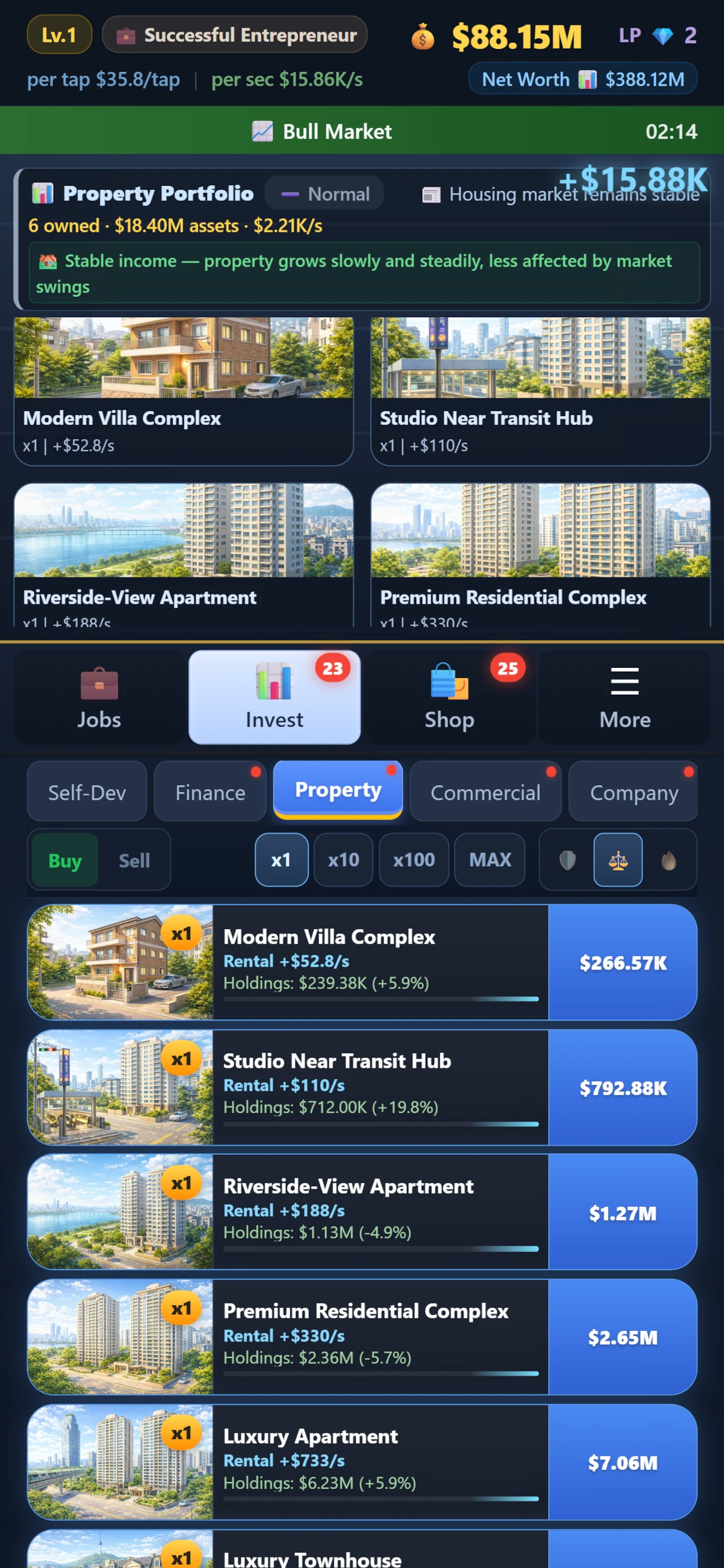 Rich Life: Idle Tycoon screenshot