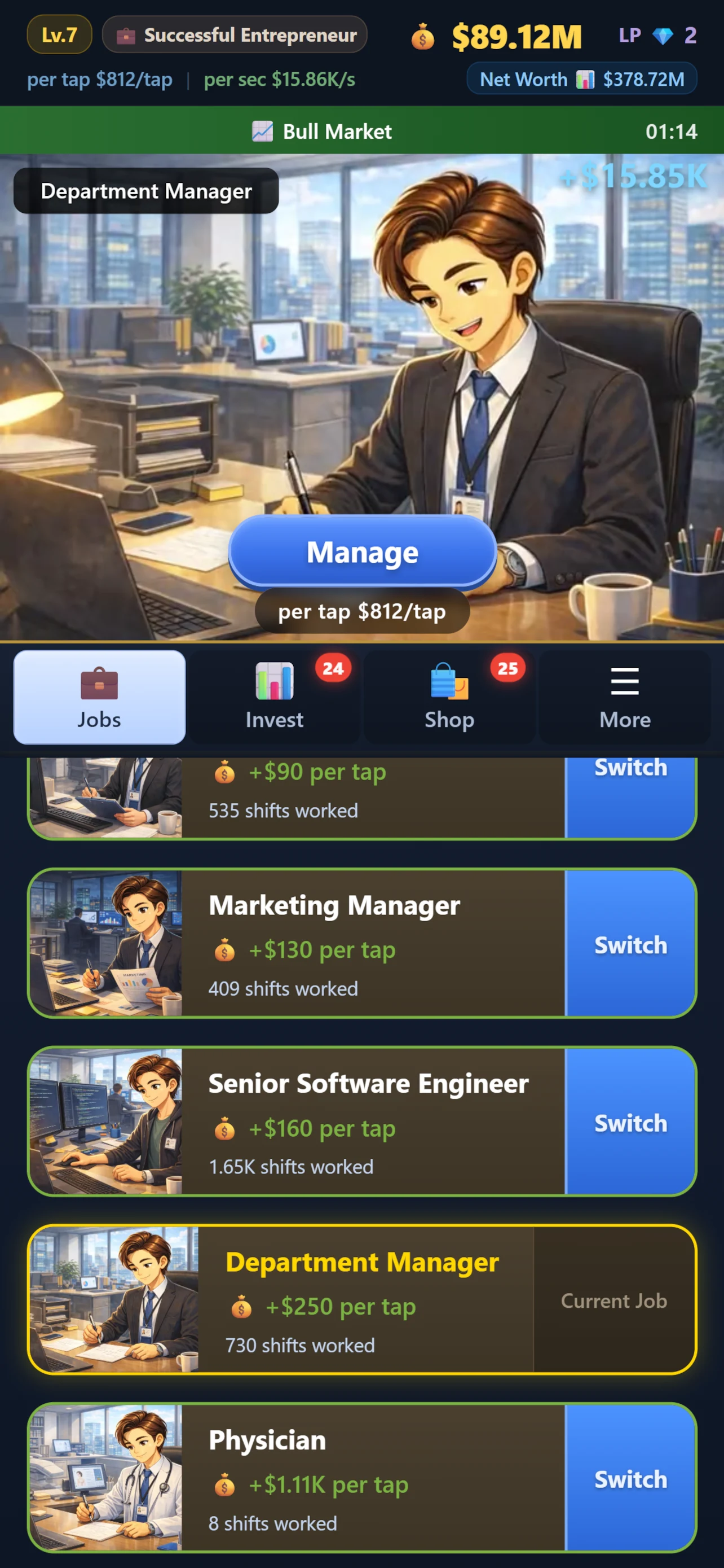 Rich Life: Idle Tycoon screenshot