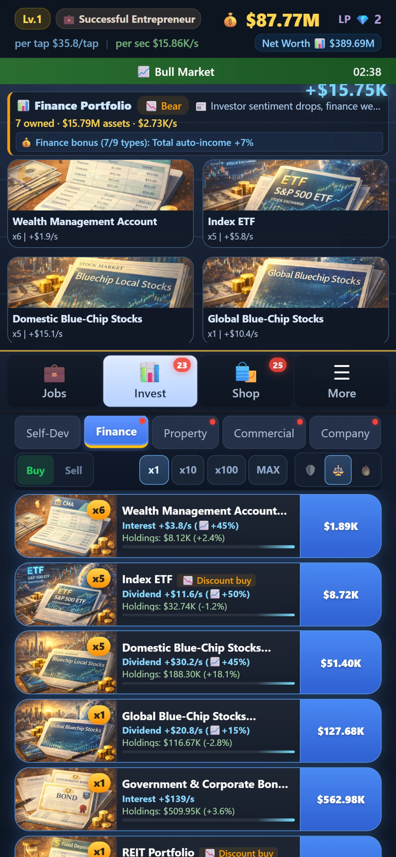 Rich Life: Idle Tycoon screenshot